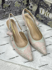 Dior JAdior SlingBack Pump Pink Grey With OriginalBox CarryBag Premium