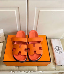 Hermes Men's Chypre Sandal Orange
