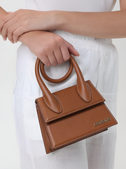 Jacquemus Le Chiquito Noeud Bag With OG Box Dust Bag & Extra Sling Belt (Brown)