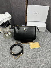 Bvlgari Serpenti Forever Clutch Black With OG Box & Dust Bag 837 Black