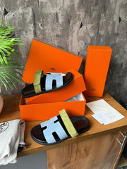 Hermes Chypre Premium Sandal Blue Black