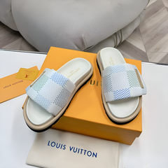 Louis Vuitton Grey Pool Pillow Comfort Mules For Women With Original Box And Carry Bag