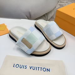 Louis Vuitton Grey Pool Pillow Comfort Mules For Women With Original Box And Carry Bag