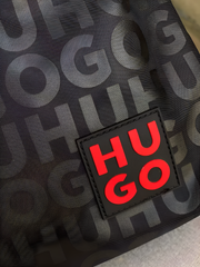 Hugo Boss Black Red Unisex Backpack With Dust Bag 8922 Black