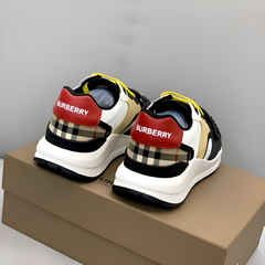 Burberry Multicolor Suede and Fabric Velcro Low Top Sneakers