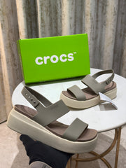 WMN Crocs brooklyn slingback low wedge sandals for her
