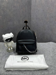 Michael Kors Rhea ok Medium Color-Block Black Logo Backpack Black 62207