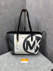 Michael Kors Voyager Leather Tote Satchel Shoulder Bag With Dust Bag (21004 Black)