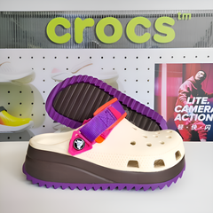 Crocs Classic Hiker Clogs White/Purple
