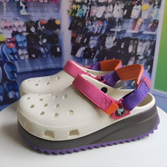 Crocs Classic Hiker Clogs White/Purple