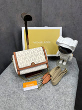 Michael Kors Freya Crossbody Bag With OG & Dust Bag 23013 Beige Brown