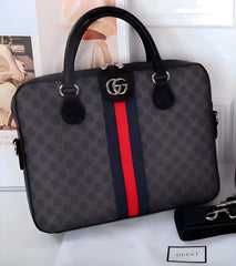Gucci GG Supreme Monogram Laptop Canvas Bag With Dust Bag 00986 Black