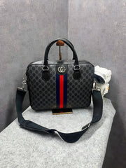 Gucci GG Supreme Monogram Laptop Canvas Bag With Dust Bag 00986 Black