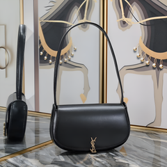 YSL Saint Laurent Crossbody & Shoulder Bag Cassandra Voltaire Mini Black With Dust Bag & OG Box