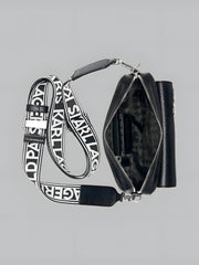 Karl Lagerfeld Paris Maybelle Crossbody Pouch With OG Box & Dust Bag Black