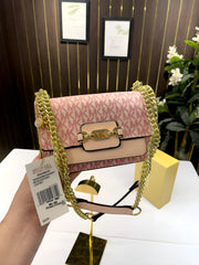 Michael Kors MK Heather Shoulder Bag With OG Box & Dust Bag (100836 Pink)