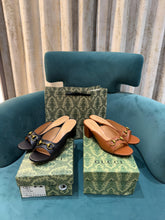 Gucci Womens Leather Heel Mules With OG Box & Dust Bag Brown