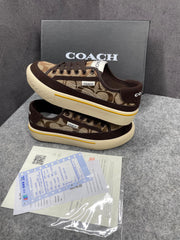 Coach Citysole Platform Sneaker Brown Canvas For Her With OG Box C0-1 Brown Canvas