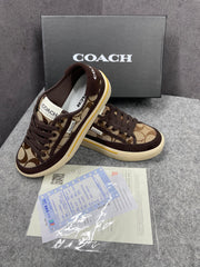 Coach Citysole Platform Sneaker Brown Canvas For Her With OG Box C0-1 Brown Canvas