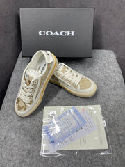 Coach Citysole Platform Sneaker Beige Canvas For Her With OG Box C0-1 Beige Canvas