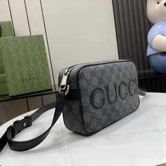 Gucci Unisex Shoulder Bag with Logo Grey Messenger With OG Box & Dust Bag 768391