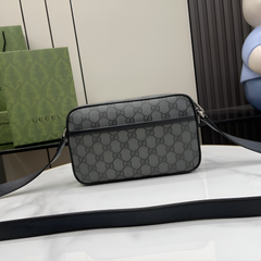 Gucci Unisex Shoulder Bag with Logo Grey Messenger With OG Box & Dust Bag 768391