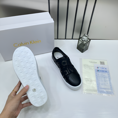 Calvin Klein Jeans Black Womens Classic Cupsole Elast Webbing Sneaker Ck-5 Black