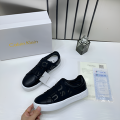 Calvin Klein Jeans Black Womens Classic Cupsole Elast Webbing Sneaker Ck-5 Black