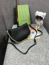 Gucci GG Emblem Black Small Shoulder Bag With OG Box & Dust Bag 815263 Black
