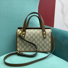 Gucci Horsebit 1955 GG Supreme Top Handle Bag With OG Box & Dust Bag 8563