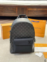 Louis Vuitton LV Aerogram Takeoff Premium Backpack With Dust Bag & Tag (Black Grey - 1136)