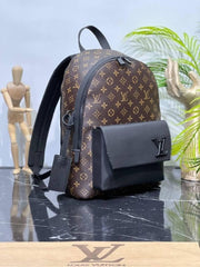 Louis Vuitton LV Aerogram Takeoff Premium Backpack With Dust Bag & Tag (Black Brown - 1137)