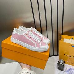 Louis Vuitton LV Lagoon Sneaker Rose Pink With OG Box & Carry Bag KC-52 Pink