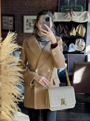 Burberry TB Monogram Quilted Shoulder Bag With OG Box & Dust Bag (White - 347)