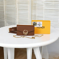 Fendi Vittelo Cruise 2 Way Street Style Sling Bag With OG Box & Dust Bag (Brown - 815)