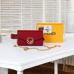 Fendi Vittelo Cruise 2 Way Street Style Sling Bag With OG Box & Dust Bag (Wine - 812)
