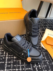Lv Trainer Sneaker All Black double Box
