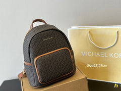 Michael Kors MK Medium Backpack Coffee Brown With Dust Bag 21050 Coffee Brown