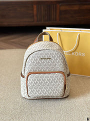 Michael Kors MK Medium Backpack Beige Brown With Dust Bag 21050 Beige Brown