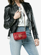 Gucci GG Marmont Mini Matelasse Shoulder Bag With OG Box & Dust Bag (Red-910)