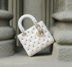 Dior Lady My ABC Cannage Butterfly Premium Quality With OG Box & Dus Bag (White 712)