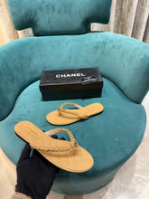 Chanel Apricot Flat Mule For Her Wid OG Box B2428
