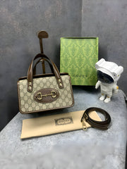 Gucci Horsebit 1955 GG Supreme Top Handle Bag With OG Box & Dust Bag 8563