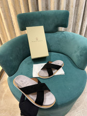 Brunello Cucinelli Suede Sandals Black