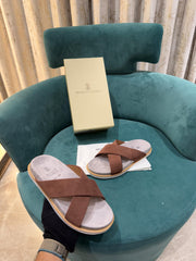 Brunello Cucinelli Suede Sandals Brown