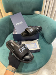Dior Mens Premium Black Flip Flop