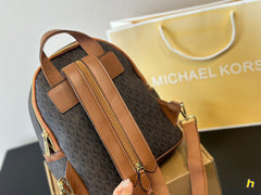 Michael Kors MK Medium Backpack Coffee Brown With Dust Bag 21050 Coffee Brown