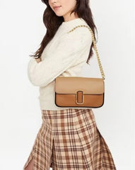 Marc Jacobs The J Marc Shoulder Bag With OG Box & Dust Bag (Brown - 553)