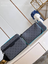 Louis Vuittion LV Virgil Abloh Trio Messenger Multi Crossbody Bag With OG Box Dust Bag (Grey Flower Blue 45320)
