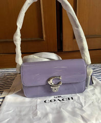 Coach Studio Baguette Red Patent Leather Shoulder Bag